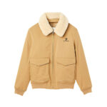 solid fighter custom bomber jacket with fur collar