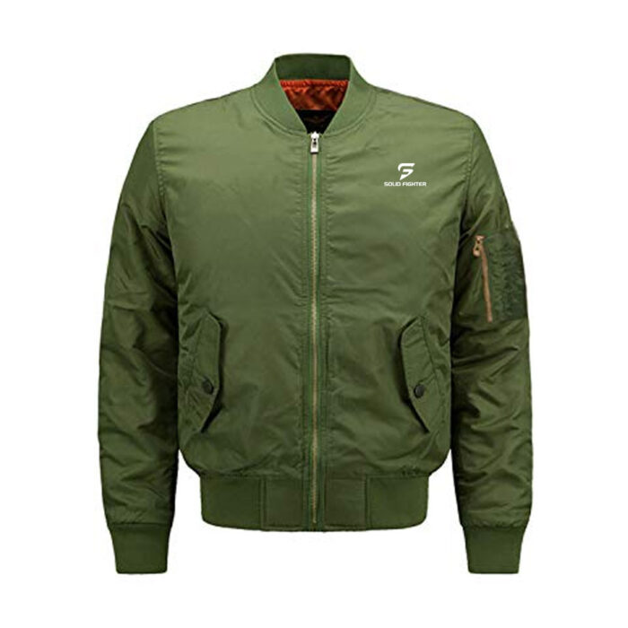 solid fighter custom bomber jacket for men multicolor