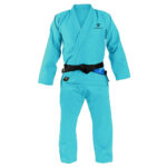 Men Jiu-Jitsu Sea Green Uniform Solid Fighter