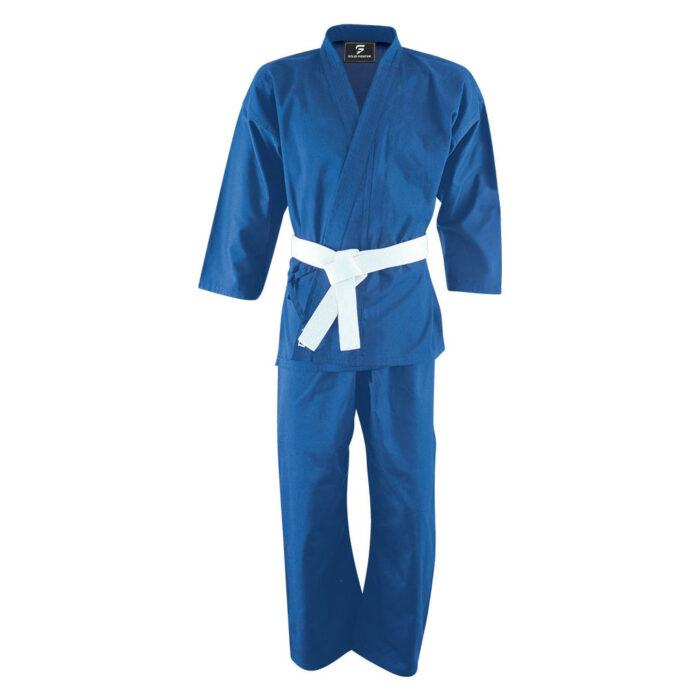 Blue Karate Uniform Solid Fighter