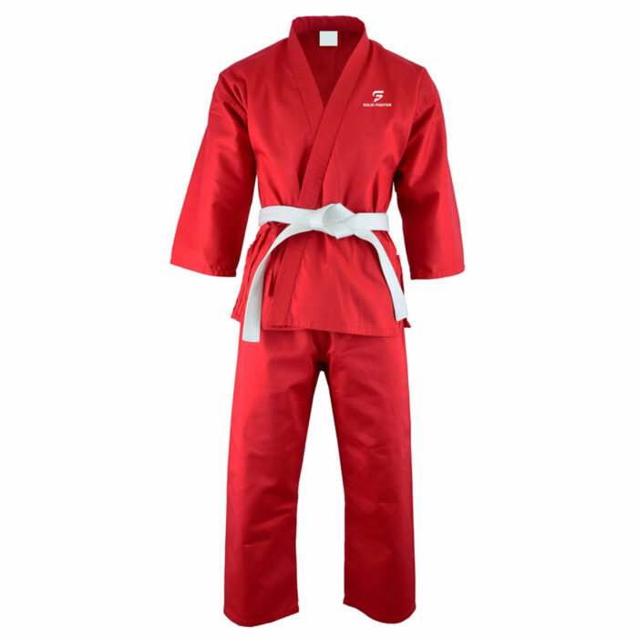Red Karate Uniform Solid Fighter