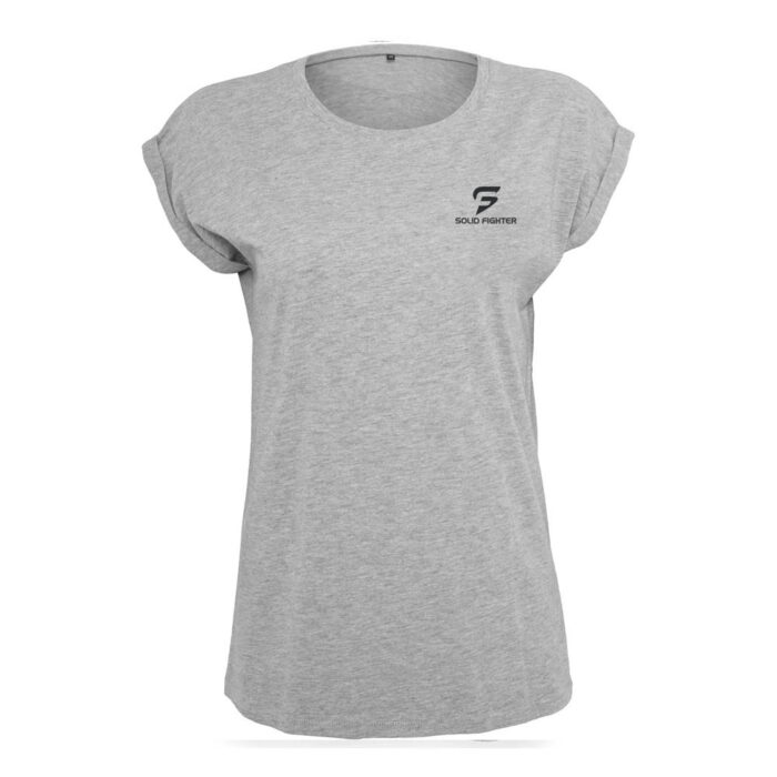 Gray Ladies Gym Shirts Solid Fighter