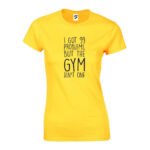 Yellow Ladies Gym Shirts Solid Fighter