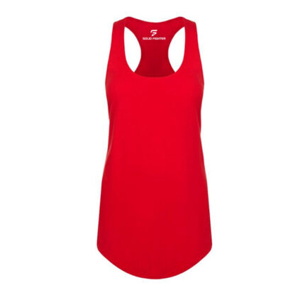 Red Ladies Gym Singlets Solid Fighter