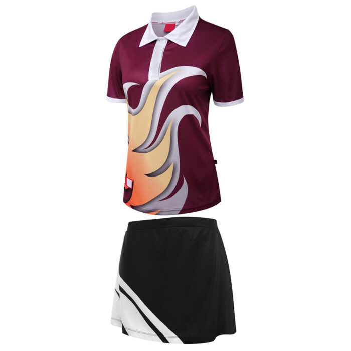 Sublimation Ladies Tennis Uniform Solid Fighter