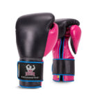 Hook & Loop Training Gloves Black and Hot Pink