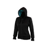 Plain Black Ladies Hoodies Solid Fighter