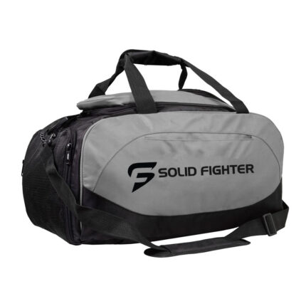 Black and Grey Gym Bag custom gym bag solid fighter