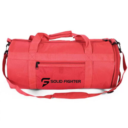 Red Gym Bag custom design solid fighter