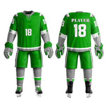 Green Ice hockey Uniform Solid Fighter