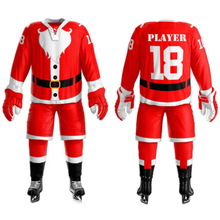 Red Ice hockey Uniform Solid Fighter