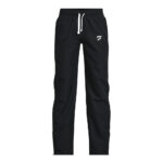 Black Polyester Sports Trousers Solid Fighter