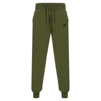 Olive Fleece Sports Trousers Solid Fighter