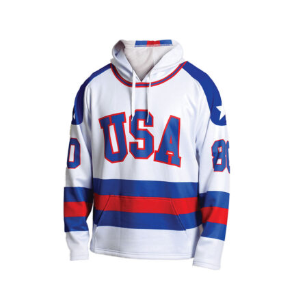 usa custom sports pullover hoodie custom sublimated design solid fighter