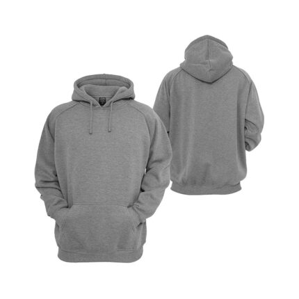 urban classic style pull over custom design hoodie heather grey solid fighter