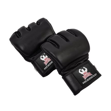Black MMA Gloves Solid Fighter