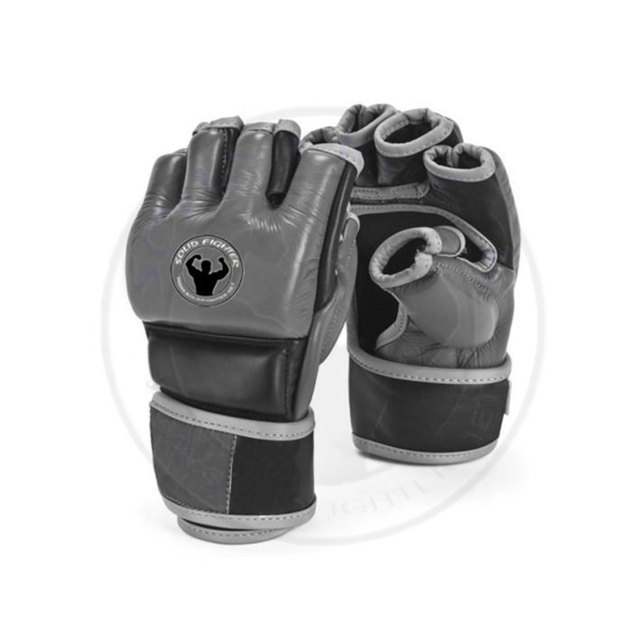 Gray MMA Gloves Solid Fighter