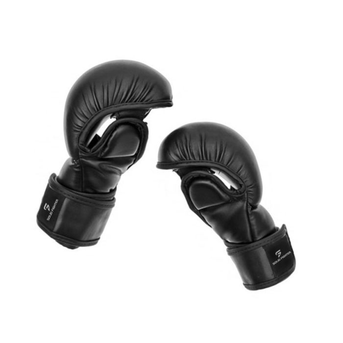 Black MMA Shooter Gloves Solid Fighter