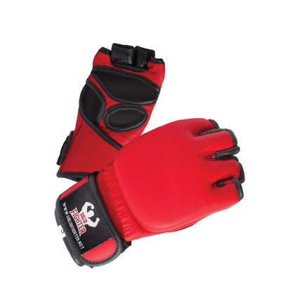Red MMA Gloves Solid Fighter