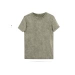 solid fighter olive acid washed t shirt custom design and logo